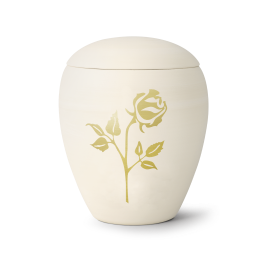 Edition Bianco, creme, Rose handbemalt, Keramik Edition Bianco, creme, Rose handbemalt, Keramik