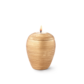 Edition Bianco, strukturierte Oberfläche gold - Gedenklicht, Keramik Edition Bianco, strukturierte Oberfläche gold - Gedenklicht, Keramik