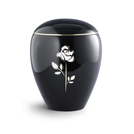Edition Ceramica, tiefschwarz glänzend, Rose, Keramik Edition Ceramica, tiefschwarz glänzend, Rose, Keramik