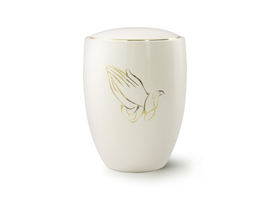 Edition Ceramica, elfenbein, betende Hände, Keramik