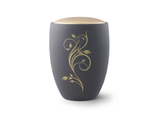 Edition Remember Me, Samton graphit, florales Ornament, Keramik
