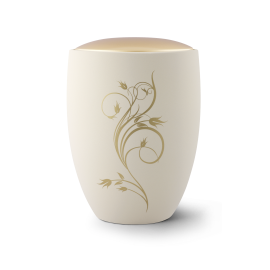 Edition Remember Me, Samton creme, florales Ornament, Keramik