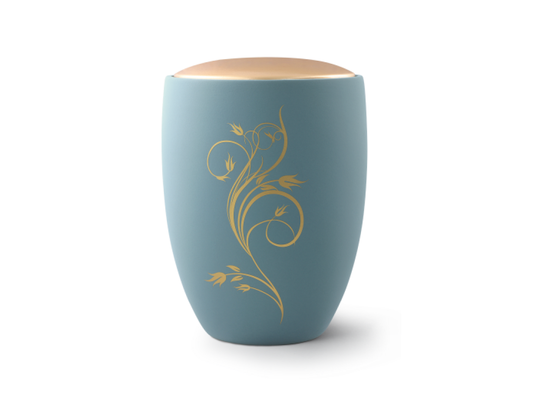 Edition Remember Me, Samton türkis, florales Ornament, Keramik Edition Remember Me, Samton türkis, florales Ornament, Keramik