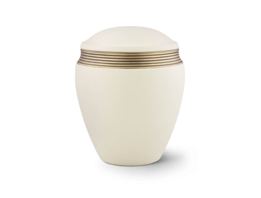 Edition Colour Line, Samton creme, Handbemaltes Dekor altgold, Keramik