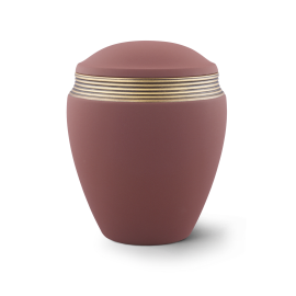 Edition Colour Line, Samton rotbraun, Handbemaltes Dekor altgold, Keramik