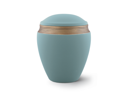 Edition Colour Line, Samton türkis, Handbemaltes Dekor altgold, Keramik