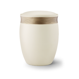 Edition Cleo, Samton creme, Handbemaltes Dekor altgold, Keramik