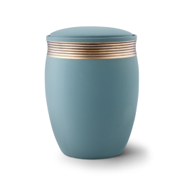 Edition Cleo, Samton türkis, Handbemaltes Dekor altgold, Keramik