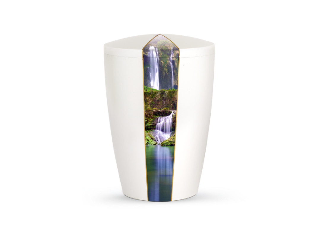 Edition Natura, perlmutt, Wasserfall, biol. abbaub. Edition Natura, perlmutt, Wasserfall, biol. abbaub.