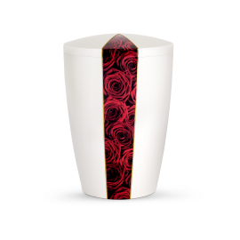 Edition Natura, perlmutt, rote Rosen, biol. abbaub. Edition Natura, perlmutt, rote Rosen, biol. abbaub.