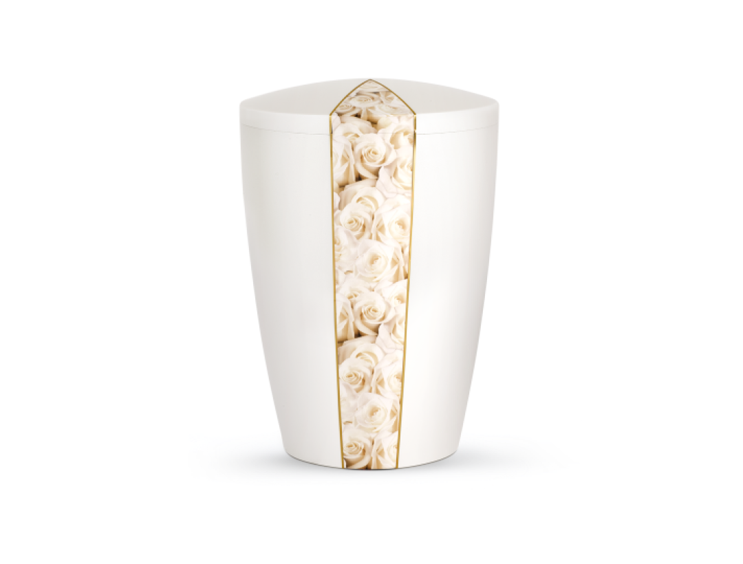 Edition Natura, perlmutt, weiße Rosen, biol. abbaub. Edition Natura, perlmutt, weiße Rosen, biol. abbaub.