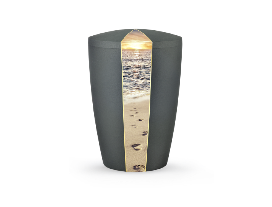 Edition Natura, Samtton anthrazit, Fußspuren, biol. abbaub. Edition Natura, Samtton anthrazit, Fußspuren, biol. abbaub.