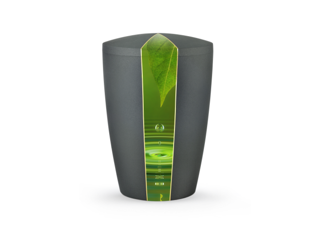 Edition Natura, Samtton anthrazit, Wassertropfen, biol. abbaub. Edition Natura, Samtton anthrazit, Wassertropfen, biol. abbaub.