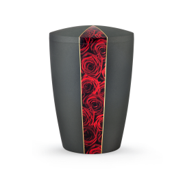 Edition Natura, anthrazit, rote Rosen, biol. abbaub. Edition Natura, anthrazit, rote Rosen, biol. abbaub.