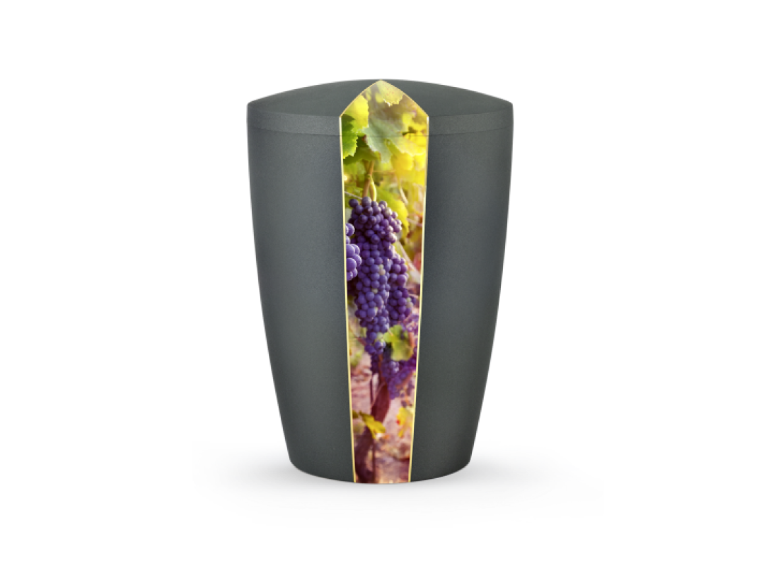 Edition Natura, Samtton anthrazit, Weinrebe, biol. abbaub. Edition Natura, Samtton anthrazit, Weinrebe, biol. abbaub.