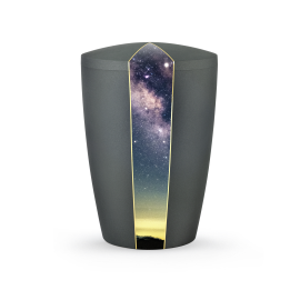 Edition Natura, Samtton anthrazit, Sternenhimmel, biol. abbaub. Edition Natura, Samtton anthrazit, Sternenhimmel, biol. abbaub.