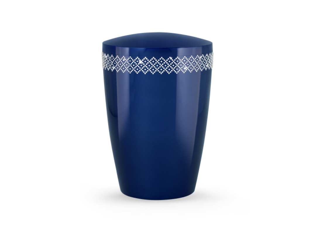 Edition Karat, hochglanz königsblau, Kristall Musterband, biol. abbaub. Edition Karat, hochglanz königsblau, Kristall Musterband, biol. abbaub.