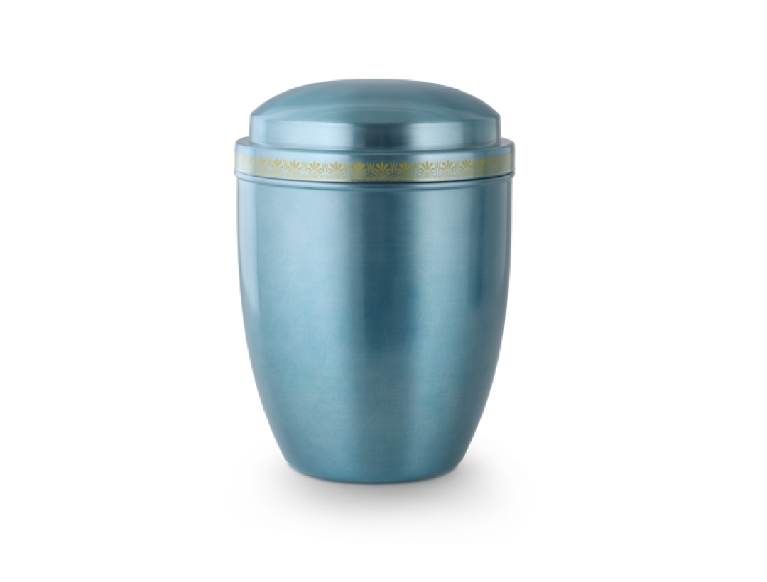 Stahl, pastellblau lasierend, Dekor Stahl, pastellblau lasierend, Dekor