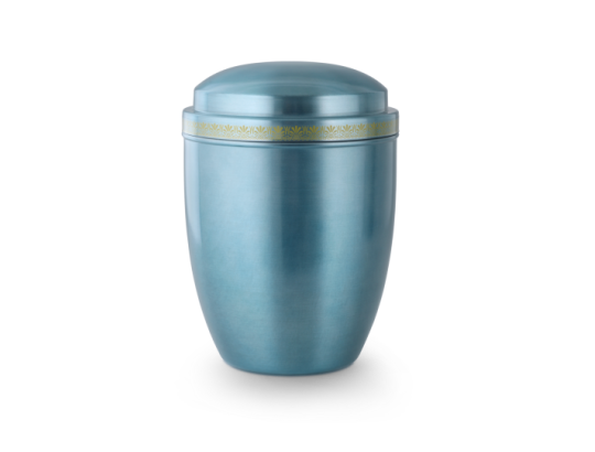 Stahl, pastellblau lasierend, Dekor