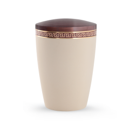 Edition Intarsia, creme/ kastanienbraun, Mäander, biol. abbaub. Edition Intarsia, creme/ kastanienbraun, Mäander, biol. abbaub.