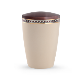 Edition Intarsia, creme/kastanienbraun, Zacken, biol. abbaub.