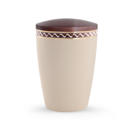 Edition Intarsia, creme/kastanienbraun, Wellen, biol. abbaub. Edition Intarsia, creme/kastanienbraun, Wellen, biol. abbaub.