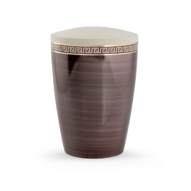 Edition Intarsia, kastanienbraun/creme, Mäander, biol. abbaub. Edition Intarsia, kastanienbraun/creme, Mäander, biol. abbaub.