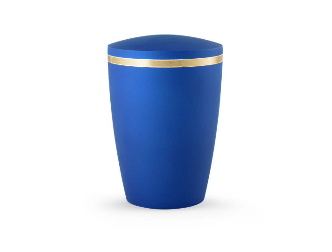 Edition Alicante, Samtton azur, Goldstreifen matt/glänzend, biol. abbaub.