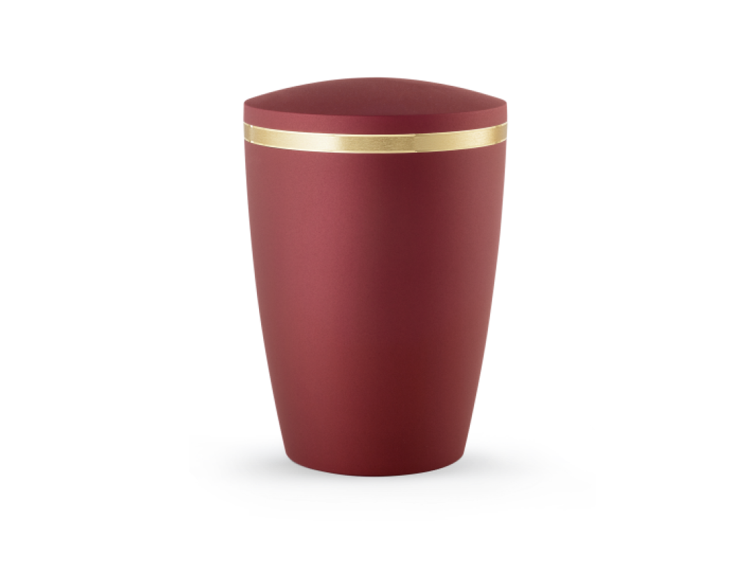 Edition Alicante, Samtton rubin, Goldstreifen matt/glänzend, abbaub.