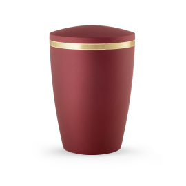 Edition Alicante, Samtton rubin, Goldstreifen matt/glänzend, abbaub.