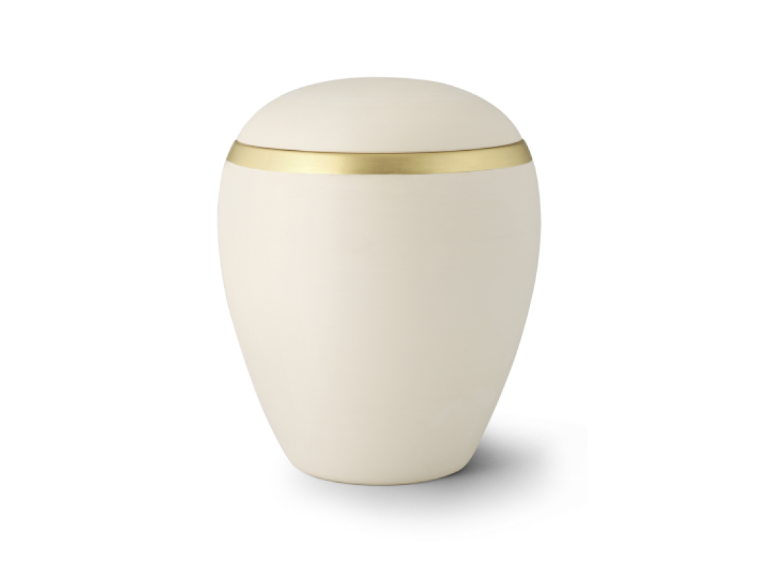 Edition Colour Line, Samton creme, altgold Dekorstreifen, Keramik