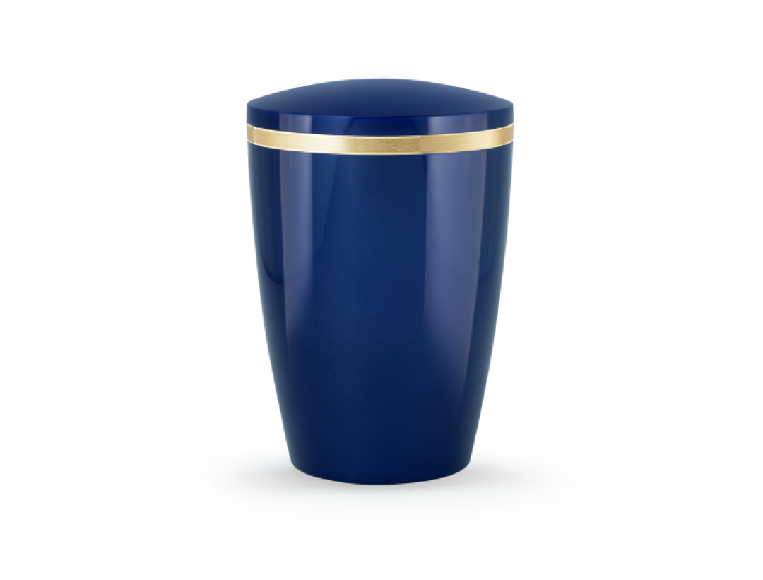 Edition Alicante, hochglanz königsblau, Goldstreifen matt/glänzend, biol. abbaub. Edition Alicante, hochglanz königsblau, Goldstreifen matt/glänzend, biol. abbaub.