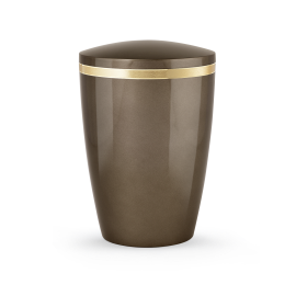 Edition Alicante, hochglanz hellbraun, Goldstreifen matt/glänzend, biol. abbaub. Edition Alicante, hochglanz hellbraun, Goldstreifen matt/glänzend, biol. abbaub.