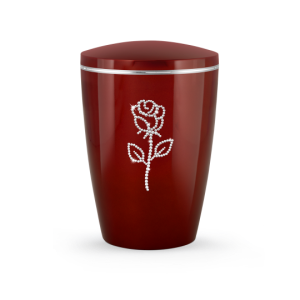 Edition Karat, hochglanz rubin, Rose aus Kristallen, abbaub.