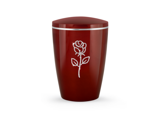 Edition Karat, hochglanz rubin, Rose aus Kristallen, abbaub.