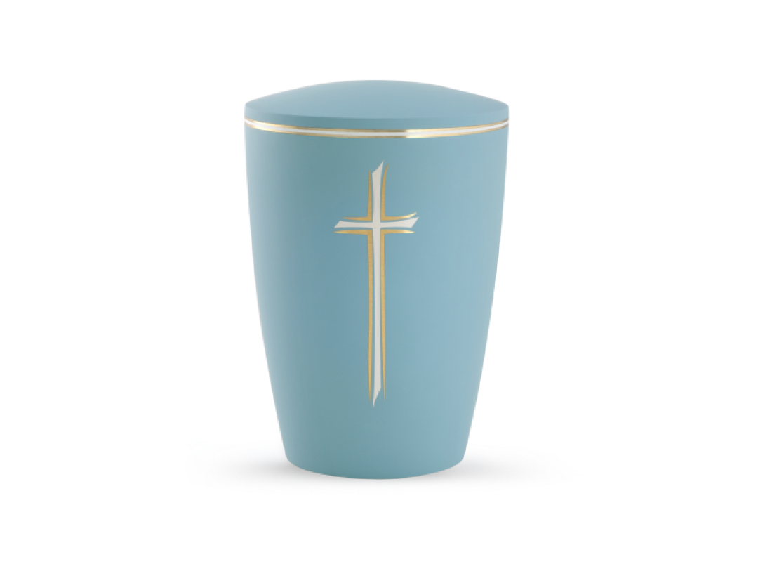 Edition Pastell, Soft-Touch-Oberfläche, türkis, Kreuz, biol. abbaub.