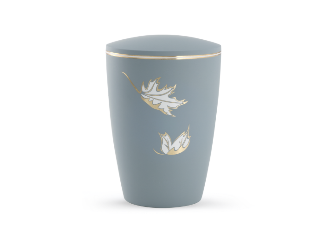 Edition Pastell, Soft-Touch-Oberfläche, grau, Blätter, biol. abbaub.