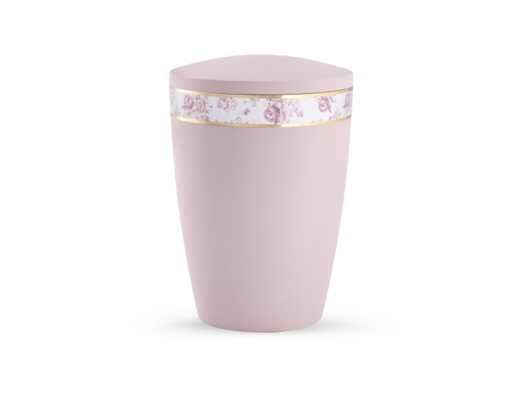 Edition Pastell, Soft-Touch-Oberfläche, rosa, umlaufendens Rosenband, biol. abbaub.