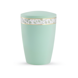 Edition Pastell, Soft-Touch-Oberfläche, mintgrün, Blätter, biol. abbaub.