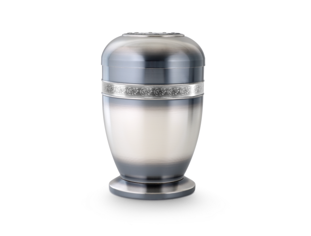 Kupfer, Silberauflage, Rosendekor, Deckelplatte, Fuß Kupfer, Silberauflage, Rosendekor, Deckelplatte, Fuß