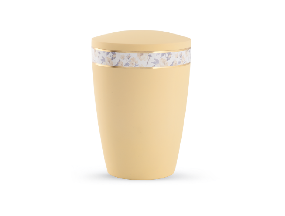 Edition Pastell, Soft-Touch-Oberfläche, gelborange, Blumen, biol. abbaub. Edition Pastell, Soft-Touch-Oberfläche, gelborange, Blumen, biol. abbaub.