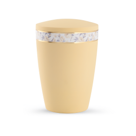 Edition Pastell, Soft-Touch-Oberfläche, gelborange, Blumen, biol. abbaub. Edition Pastell, Soft-Touch-Oberfläche, gelborange, Blumen, biol. abbaub.