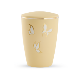 Edition Pastell, Soft-Touch-Oberfläche, gelborange, Schmetterling, biol. abbaub.