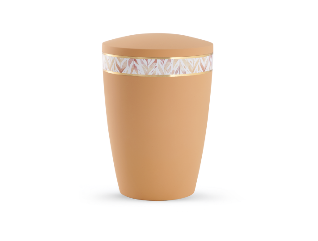 Edition Pastell, Soft-Touch-Oberfläche, orange, Blätter, biol. abbaub.