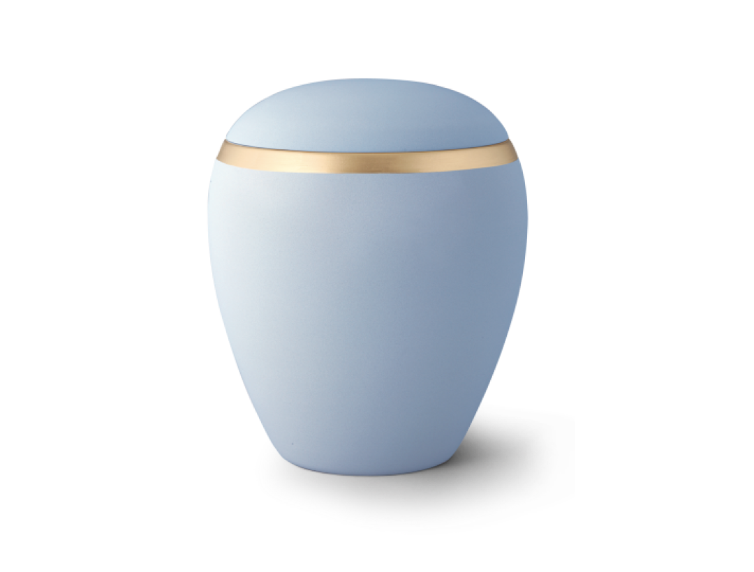 Edition Colour Line, Samton himmelblau, altgold Dekorstreifen, Keramik