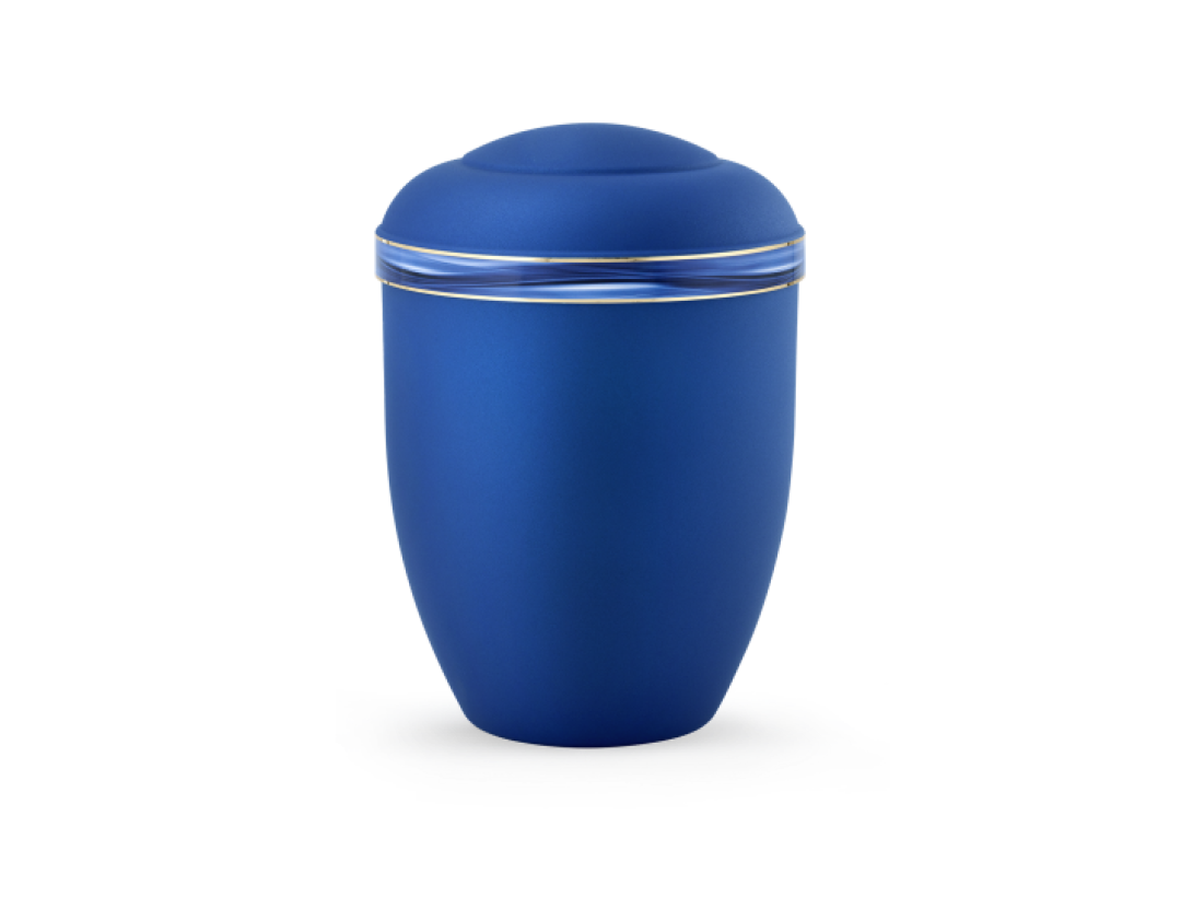 Edition Cascade, Samtton azur, Wellendekor, biol. abbaub. Edition Cascade, Samtton azur, Wellendekor, biol. abbaub.