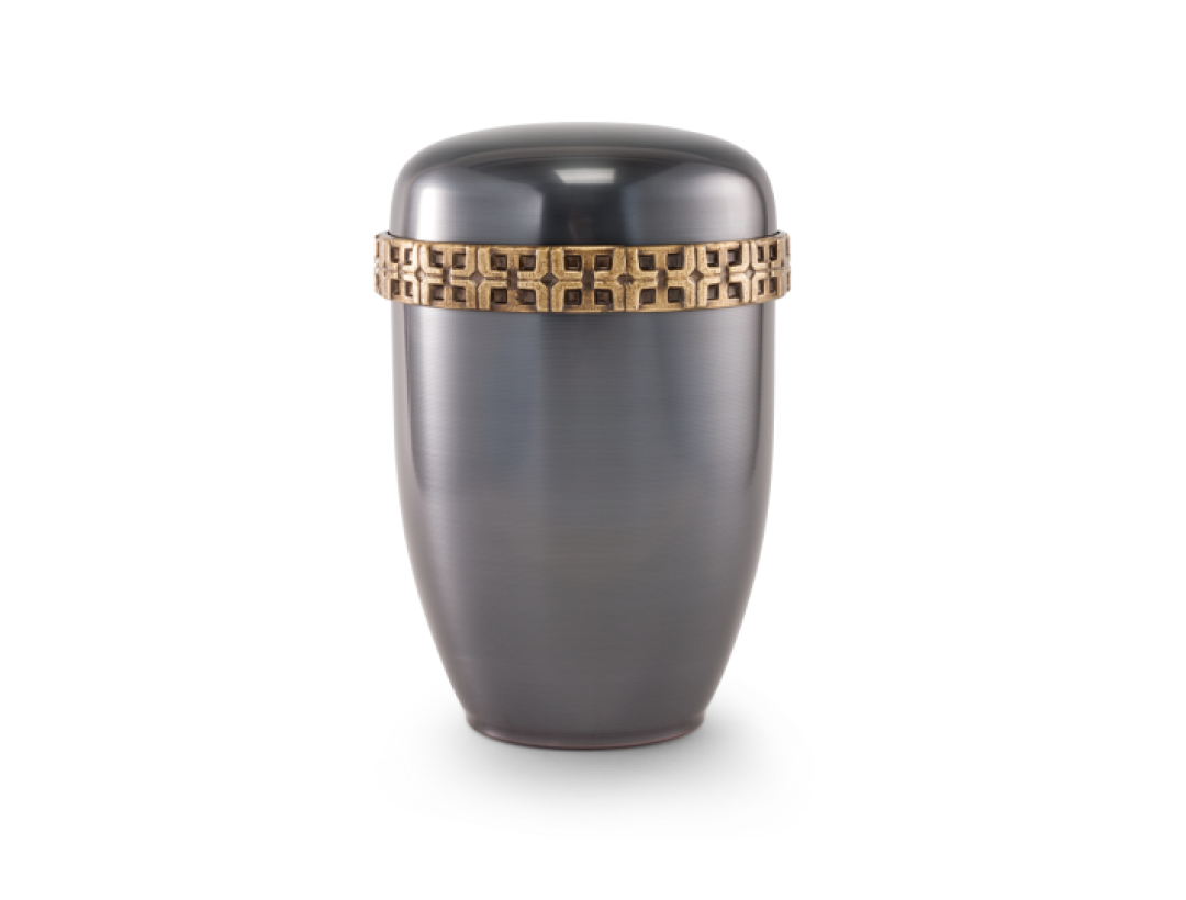 Kupfer, galvanisch dunkel brüniert, Kreuz-Gussdekor Kupfer, galvanisch dunkel brüniert, Kreuz-Gussdekor