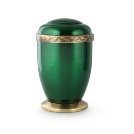 Kupfer, grün glänzend, Eichenlaub u. Fuß Kupfer, grün glänzend, Eichenlaub u. Fuß