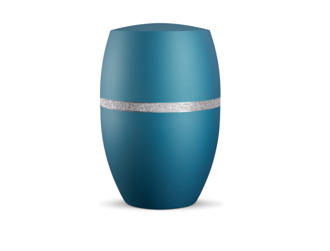 Infinity Glamour Silber, velvet Arctic Türkis, Silber glitzerndes Dekor