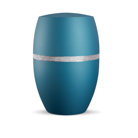 Infinity Glamour Silber, velvet Arctic Türkis, Silber glitzerndes Dekor